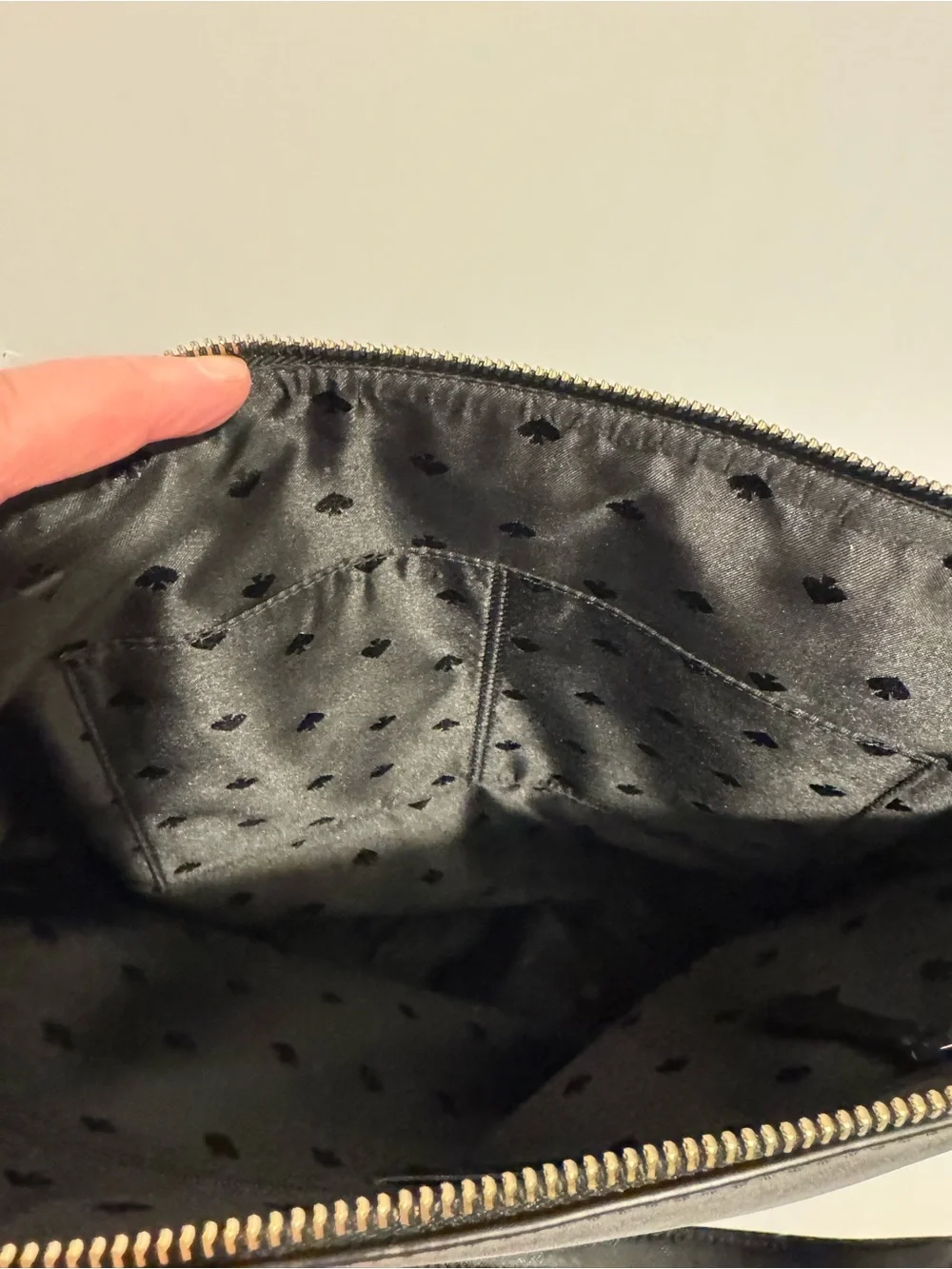 Kate Spade New York Cameron Pocket Tote Black Saffiano Leather Shoulder Bag